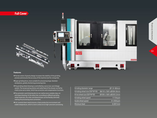 Wysokiej precyzji CNC bezśrodkowy szlifier Super silny szlifier Formularz siły szlifowania dla twardego stopów FX-24CNC